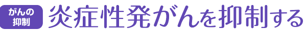 がんの抑制 炎症性発がんを抑制する